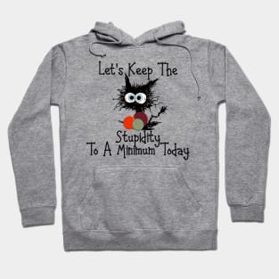 cat Let's Keep The Stupidity To a Minimum Today Hoodie